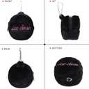 2 x Dog Poop Bag Holder, Cute Poop Bags Dispenser with Metal Clip, Doggie Waste Bag Dispenser for Leash, Black