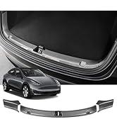 Bercicci Interior Rear Bumper Protector for Tesla Model Y 2025 2024 2023 2022 2021 Accessories ABS Material Rear Bumper Guard Trunk Sill Protector (Carbon Fiber)