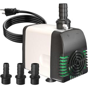Submersible Water Pump - 880GPH 45W Pond Pumps Ultra-Quiet with Auto Shut-Off & Adjustable Flow Rate for Fountains, Hydroponics, Ponds, Aquariums, and More