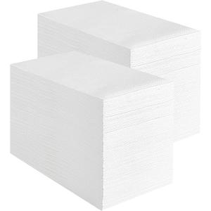 Vplus 400 Pack Premium Quality Guest Towels Disposable Dinner Napkins Soft, Absorbent, Party Napkins for Dinners or Catering Eventsand Everyday Use (White, 400)