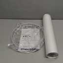 Tall Lamp Shade, 10" Top X 10" Bottom X 13" High Large Drum Lampshade for Table Lamps Floor Lamp, White Line Fabric Lamp Shade, Easy Assembly Replacement Lampshades (1pack)