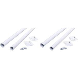 Closet Pro Heavy Duty Adjustable Rod Bundle - 30 by 48-Inch and 18 by 30-Inch, White