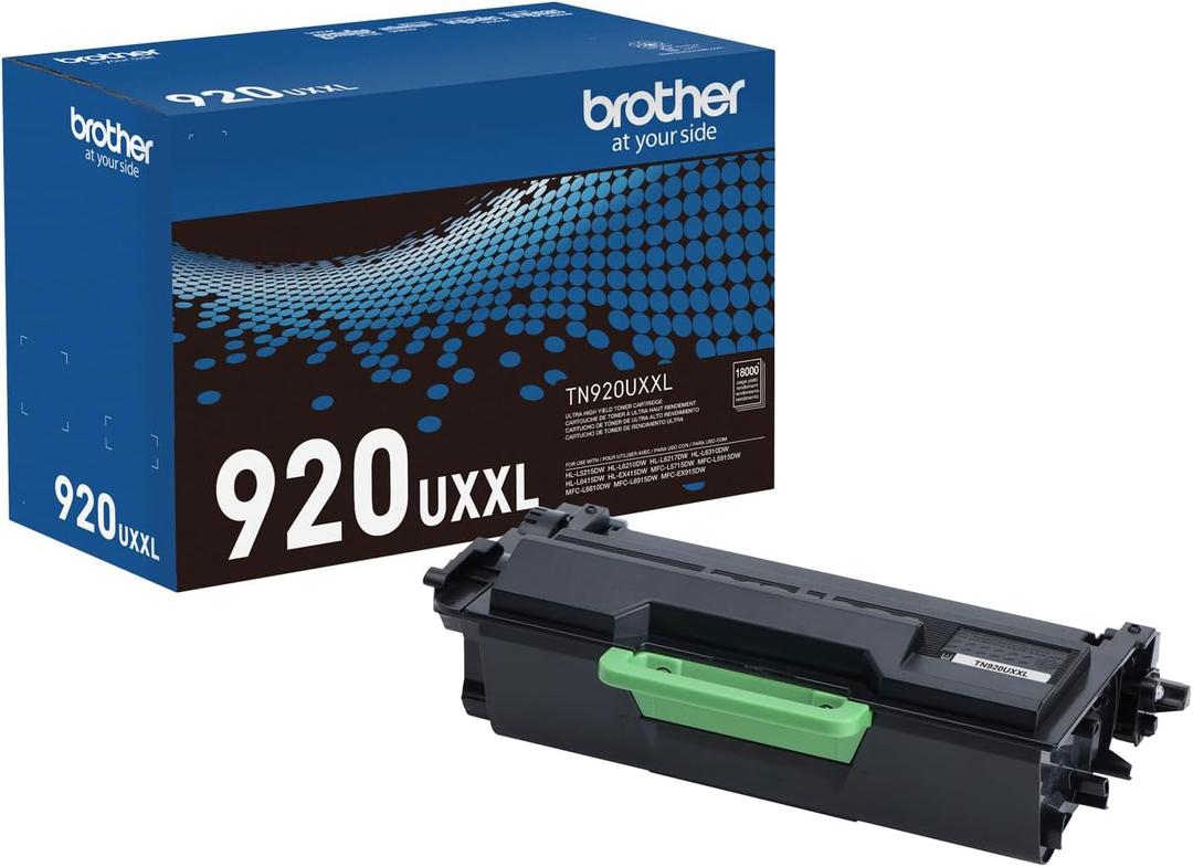 Brother Genuine Cartridge TN920UXXL Ultra High Yield Black Toner, 1 Pack