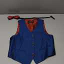 Boys Suit Vest Kids Formal Waistcoat Vest with Pockets Adjustable Back Strap Vest for Wedding Piano Performance (8, Navy)