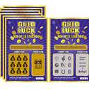 Pack of 2 WINGKIND Gold Luck Pregnancy Announcement Fake Lottery Scratch Off Tickets, Great Idea for Pregnancy Reveal, 6 Cards