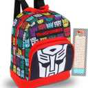 Transformers Mini Backpack for Women Set - 10 Canvas Transformers Backpack with Front Pocket and Bookmark | Transformers Backpack Purse Bundle