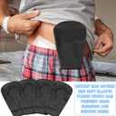 4 Pcs Black Ostomy Bag Cover Ostomy Pouch Cover Odor Control Stretchy Bag Washable Pouch Liner for Women Men Lightweight Care Protector Protective(2.8 Inch Diameter)