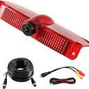 Third Brake Light Rear View Reverse Backup Camera Compatible with Chevy Express 2003-2019, 3rd Brake Light Position Mounted Reversing Lights with Backup Camera