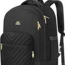 MATEIN Wheeled Backpack, 18 Inch Large Water Resistant Laptop Backpack with Wheels, Carry On Business Roller Bag for Women, Trolley Suitcase for Adults to Travel, Overnight Work Bag for College, Black