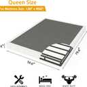 LUMUNANCE Box Spring Queen 6 Inch, Heavy Duty Metal Bed Base Mattress Foundation Queen Size Box Spring with Fabric Cover, Noise-Free, Easy Assembly
