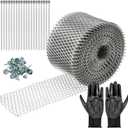 Gutter Guard 5 Inch x 120 Feet Mesh Roll, Aluminum Leaf Filter Gutter Protection Roll with Screws, Gloves and Stainless Steel Ties, Leaf Guard Protects from Leaves, Branches, Debris