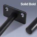 4 Pcs 6" Black Solid Steel Floating Shelf Bracket Blind Shelf Supports - Hidden Brackets for Floating Wood Shelves - Concealed Blind Shelf Support Screws and Wall Plugs Included