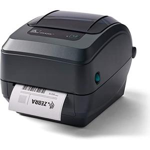 Zebra - GK420t Thermal Transfer Desktop Printer for Labels, Receipts, Barcodes, Tags, and Wrist Bands - Print Width of 4 in - USB and Ethernet Port Connectivity