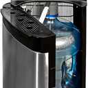Igloo Bottom Loading Water Cooler  Hot & Cold Dispenser  Black & Stainless Steel, Holds 3 & 5 Gallon Jugs, Child Safety Lock  for Homes, Kitchens, Offices, Dorms