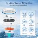 Water Filter Replacement for Zero, Fit Zero Water Pitchers ZR-001 ZD-012RP ZR-004, 5-Stage Filter System 0 TDS, Certified to Reduce Lead, Chromium, and PFOA/PFOS, 0 Water Filters 4 Pack