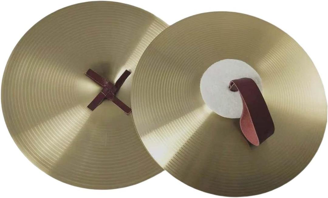 Hand Cymbals Percussion Instrument Hand Cymbals Alloy for Performance Party Beginner Professional Drum Players, 12inch