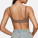 OEAK Womens Wireless Bras Comfortable Push Up Bra Smooth U Neck Bralette Full Coverage Bras Seamless Tshirt Everyday Bras (XX-Large, Coffee)
