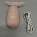 Light Based Face-Neck-Massager - 7 Color Portable Facial Massager for Skin Care, Glossy Pink