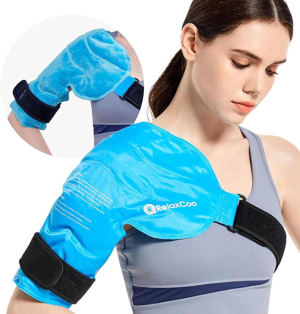 Shoulder Ice Pack Rotator Cuff Cold Therapy, Reusable Gel Ice Wrap for Shoulder Injuries & Pain Relief, Bursitis, Tendonitis, Swelling, Recovery for Man and Women