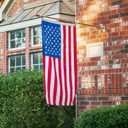 American Flag 4x6 Ft for Outside, Heavy Duty Nylon US Flags for High Wind Outdoor, Fade Resistant and Waterproof USA Flag with Embroidered Stars, Sewn Stripes, Brass Grommets