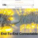 2 x Christmas Lights 34FT Outdoor Waterproof Decoration String Lights 100 Count Warm White for Wedding Outdoor Indoor Xmas Party Christmas Tree Bushes (1, 34ft)