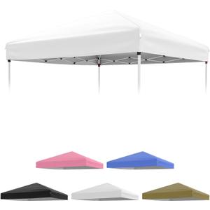 Garvee 10x10ft Canopy Replacement Top with Silver Coated, Waterproof & UV Protection Pop Up Canopy Tent Replacement Top Cover Waterproof for Outdoor Garden Patio Sun Shade(Top Only), White