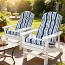 Enipate Weather Resistant Adirondack Chair Cushions Set of 2, High Back Rocking Chair Cushion, Indoor Outdoor Patio Tufted Thicken Lounge Cushion Seat Pads, 44 x 19.6 x 4 inches