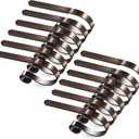 Loncaster Christmas Stocking Holders for Mantle Set of 12, Non-Slip Adjustable Stocking Holders, Stocking Hanger for Christmas Party Decorations(Bronze)