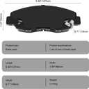Front Ceramic Disc Brake Pads D465 Replacement For Honda Accord EX/LX 2.2L 1990-1997, 2.7L 1995-1997, For Accord SE 1991/1997, Accord 1994-1997 (DX), For Acura CL Base/Premium 2.2L 1997