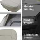 4PCS Driver and Passenger Side Bottom & Top Lean Back Replacement Microfiber Leather Seat Covers Ivory Tan Compatible with Lexus LX470 1998 1999 2000 2001 2002 2003 2004 2005 2006 2007