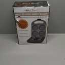 Baker's Friend Multi Stuffed Waffle Maker Thick, 4-Slice with 1.2'' Thick & 4'' Dia, Belgian Mini Waffle Maker Flip, Nonstick Breakfast Sandwich Maker, Stuffed Waffle Iron, Graphite