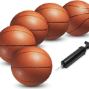 Mini Basketball Set for Kids  6 Inch (5 Pack) w/Hand Pump  Small Size Indoor Mini Hoop Balls for Toddlers  Over The Door Basketball Games, Indoor & Outdoor, Small Hoops, Pool Play & Party Favors