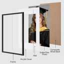 Eletecpro 16x20 Signable Picture Frame with Clear Acrylic Cover, Signature Photo Frame with Mat Display 8x10 Photo for Wall Mount, Wedding Guest Book Alternative, Graduation Decoration, Black