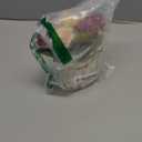 Artificial Hydrangea Bouquet with Small Ceramic Vase Fake Silk Variety Flower Balls Flowers Decoration for Table Home Party Office Wedding (White)