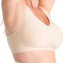 SHAPERMINT Bras for Women No Underwire - Seamless Bras for Women, Wireless Bra, Adjustable Plus Size Bra (XL: 36DDDG, 38DDDDD, 40DDD, 42CD, Beige)