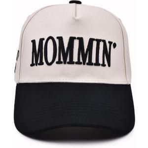 Mommin Trucker Hat, Adjustable Embroidered Vintage Two-Tone Mama Baseball Cap