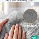 Grey Hand Towels for Bathroom - Pack of 4 (16" x 28") - 100% Cotton Double Stitched Edges - Ultra Soft, Quick Dry & Highly Absorbent - Everyday Comfort Hand & Face Towels for Family and Gym Use - Grey