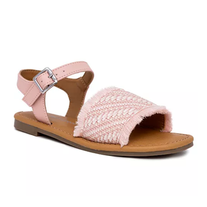 Little and Big Girls Santine Flat Sandals – Size 2, Pink