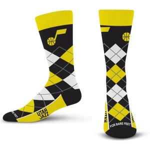For Bare Feet NBA mens Nba Argyle Remix Dress Sock (One Size, Team)