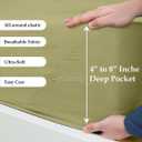 Ready To Rest RV Full Sheets (53 x 75) - Sage Solid, 4 Piece Camper Sheet Set, 100% Egyption Cotton, 8 Inch Deep Pocket Fitted Sheet with Elastic All Around, Soft & Luxurious, Hotel Quality Sheets