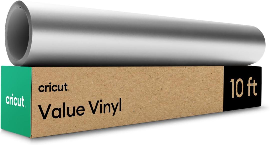 Cricut Value Permanent Vinyl, Matte Silver (12in x 10ft Roll) Cricut Value Permanent Vinyl, Matte Silver (12in x 10ft Roll)