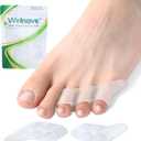 Welnove Gel Pinky Toe Separators - 8 Pack Pinky Toe Spacers, Bunion Cushions Pads for WomenMen, Silicone Little Toe Protectors for Preventing Rubbing & Relieve Pressure(Clear)