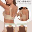 Vinfact Pumping Bra Hands Free-Adjustable Breast Pump Bra Holding & Every Day Bra Wireless Comfortable Bras-Perfect 2 in One (Beige, L)