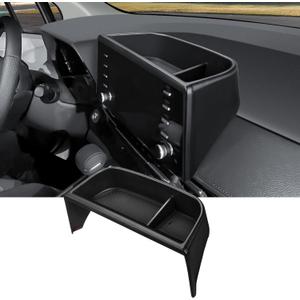 Ecarzo Tray Phone Holder Compatible with 2024 2023 2022 2021 Toyota Sienna Interior Accessories, Hidden Storage Organizer Behind Screen Sunglass Tissue Holder (Not for 2025)
