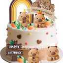 Capybara Cake Toppers Mini Blowfish Party Supplies for Capybara Birthday Party Supplies Shower Favors