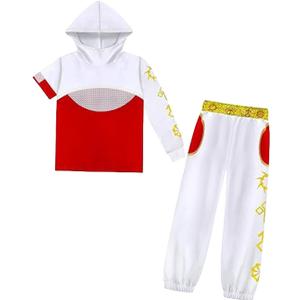 Zombies Girls Costume Kids Nova Halloween Cosplay Cheerleader Costume Outfit(8-9Y/140,white)