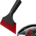 3 x Rubber Window Tint Squeegee, Super Flexible Silicone Squeegee No-Slip Handle for Car Remove Frost and Snow, RV, Windshield, Shower, Bathroom, Glass, Mirror 5 in Length (Red)