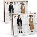 2 Pack Clear Acrylic File Holder Wall Mount Self Adhesive, Legal Size Hanging Paper Organizer, Wall Pocket File Holder Storage for Letter Folder Brochure Magazine Bookshelf Literature Display (13 x 9.5 in)