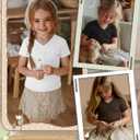 3 Pack Toddler Girls Shirts Cotton 18m-5t Baby Summer Clothes Short Sleeve Ribbed Knit V Neck Fashion Soft Tops