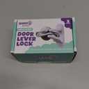 Door Lever Lock (2 Pack)  Prevents Toddlers from Opening Doors  Easy One-Hand Operation for Adults  Durable ABS with 3M Adhesive Backing  No Tools Needed for Install (White)